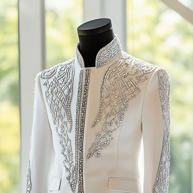 Crystal Embellished Couture Suit